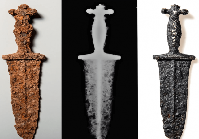 sztylet odkryty w szwajcarii